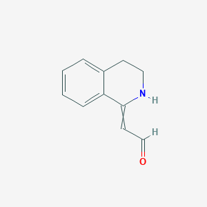 molecular formula C11H11NO B12550882 (3,4-Dihydroisoquinolin-1(2H)-ylidene)acetaldehyde CAS No. 144692-05-7