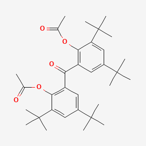 molecular formula C33H46O5 B12550900 Methanone, bis[2-(acetyloxy)-3,5-bis(1,1-dimethylethyl)phenyl]- CAS No. 143445-64-1