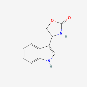 molecular formula C11H10N2O2 B12550929 4-(1H-Indol-3-yl)-1,3-oxazolidin-2-one CAS No. 165822-41-3