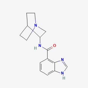 molecular formula C15H18N4O B12550935 N-(Quinuclidine-3-yl)-1H-benzimidazole-4-carboxamide CAS No. 180508-04-7