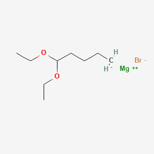 molecular formula C9H19BrMgO2 B12550974 Magnesium, bromo(5,5-diethoxypentyl)- CAS No. 142893-84-3