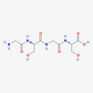 molecular formula C10H18N4O7 B12550995 Glycyl-L-serylglycyl-L-serine CAS No. 176861-66-8