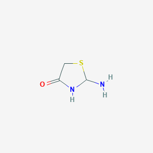 molecular formula C3H6N2OS B1255100 2-Amino-1,3-thiazolidin-4-one 