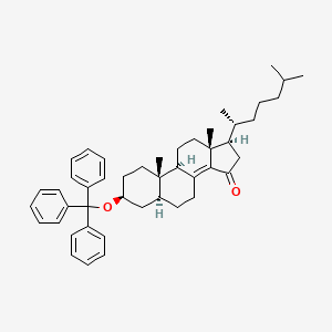 molecular formula C46H58O2 B1255101 3beta-Triphenylmethoxy-5alpha-cholest-8(14)-en-15-one 