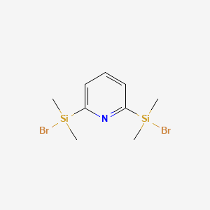 molecular formula C9H15Br2NSi2 B12551077 2,6-Bis[bromo(dimethyl)silyl]pyridine CAS No. 144601-28-5