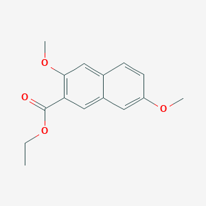 molecular formula C15H16O4 B12551086 Ethyl 3,7-dimethoxynaphthalene-2-carboxylate CAS No. 144426-82-4