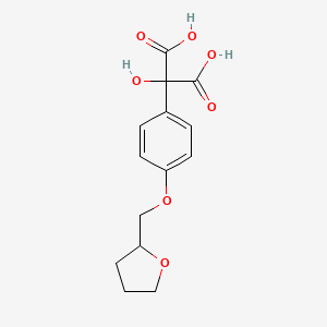 molecular formula C14H16O7 B12551115 Hydroxy{4-[(oxolan-2-yl)methoxy]phenyl}propanedioic acid CAS No. 144598-40-3