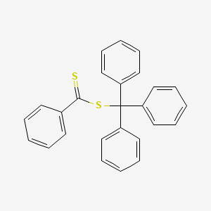 molecular formula C26H20S2 B12551144 Benzenecarbodithioic acid, triphenylmethyl ester CAS No. 145318-08-7