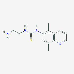 molecular formula C14H18N4S B12551156 N-(2-Aminoethyl)-N'-(5,8-dimethylquinolin-6-yl)thiourea CAS No. 170854-03-2