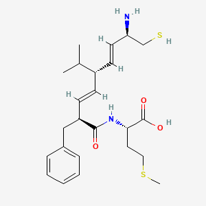 molecular formula C24H36N2O3S2 B1255118 (2S)-2-[[(2S,3E,5S,6E,8R)-8-amino-2-benzyl-5-propan-2-yl-9-sulfanylnona-3,6-dienoyl]amino]-4-methylsulfanylbutanoic acid 