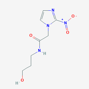 molecular formula C8H12N4O4 B12551181 N-(3-Hydroxypropyl)-2-(2-nitro-1H-imidazol-1-yl)acetamide CAS No. 144315-38-8