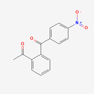 molecular formula C15H11NO4 B12551184 1-[2-(4-Nitrobenzoyl)phenyl]ethan-1-one CAS No. 147801-96-5