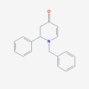 molecular formula C18H17NO B12551202 4(1H)-Pyridinone, 2,3-dihydro-2-phenyl-1-(phenylmethyl)- CAS No. 152873-62-6