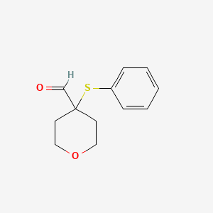 molecular formula C12H14O2S B12551238 4-(Phenylsulfanyl)oxane-4-carbaldehyde CAS No. 179088-48-3