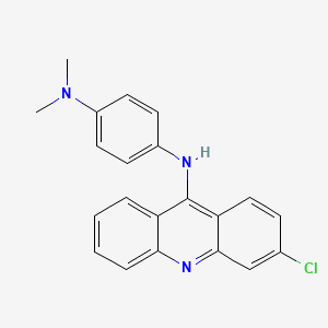 molecular formula C21H18ClN3 B12551253 N~4~-(3-Chloroacridin-9-yl)-N~1~,N~1~-dimethylbenzene-1,4-diamine CAS No. 143771-99-7