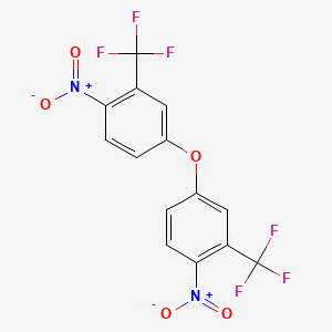 molecular formula C14H6F6N2O5 B12551310 Benzene, 1,1'-oxybis[4-nitro-3-(trifluoromethyl)- CAS No. 145854-47-3
