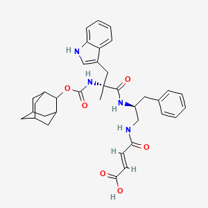 molecular formula C36H42N4O6 B1255132 3-{2-[2-(Adamantan-2-yloxycarbonylamino)-3-(1H-indol-3-yl)-2-methyl-propionylamino]-3-phenyl-propylcarbamoyl}-acrylic acid 