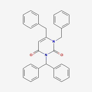 molecular formula C31H26N2O2 B12551324 3-Benzhydryl-1,6-dibenzylpyrimidine-2,4-dione CAS No. 821795-63-5