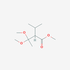 molecular formula C10H20O4 B12551345 Butanoic acid, 3,3-dimethoxy-2-(1-methylethyl)-, methyl ester CAS No. 192324-96-2