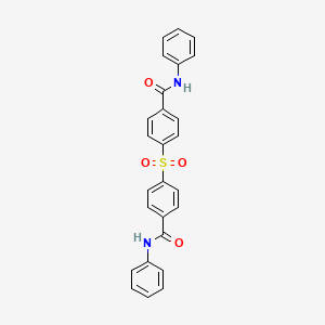 molecular formula C26H20N2O4S B12551346 Benzamide, 4,4'-sulfonylbis[N-phenyl- CAS No. 191215-75-5