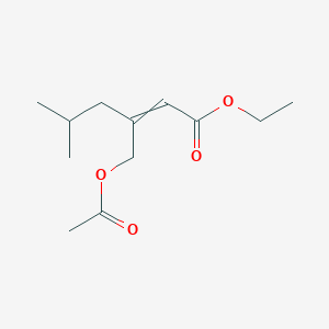 molecular formula C12H20O4 B12551357 Ethyl 3-[(acetyloxy)methyl]-5-methylhex-2-enoate CAS No. 143664-06-6