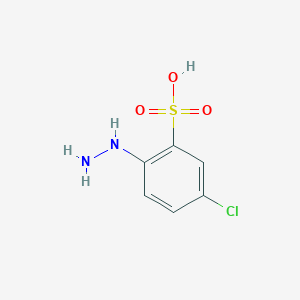 molecular formula C6H7ClN2O3S B12551371 5-Chloro-2-hydrazinylbenzene-1-sulfonic acid CAS No. 143600-17-3