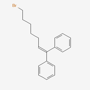 molecular formula C19H21Br B12551384 1,1-Diphenyl-7-bromo-1-heptene CAS No. 190432-84-9