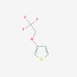 molecular formula C6H5F3OS B12551404 Thiophene, 3-(2,2,2-trifluoroethoxy)- CAS No. 142214-50-4