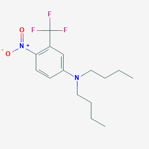 molecular formula C15H21F3N2O2 B12551416 Benzenamine, N,N-dibutyl-4-nitro-3-(trifluoromethyl)- CAS No. 821776-84-5