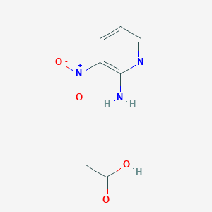 molecular formula C7H9N3O4 B12551434 Acetic acid;3-nitropyridin-2-amine CAS No. 188640-58-6