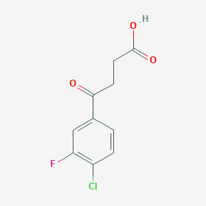 molecular formula C10H8ClFO3 B125515 4-(4-Chloro-3-fluorophenyl)-4-oxobutanoic acid CAS No. 142048-54-2