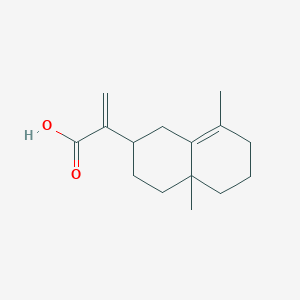 molecular formula C15H22O2 B1255152 2-(4a,8-dimethyl-2,3,4,5,6,7-hexahydro-1H-naphthalen-2-yl)prop-2-enoic acid 