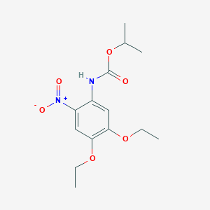 molecular formula C14H20N2O6 B12551548 Propan-2-yl (4,5-diethoxy-2-nitrophenyl)carbamate CAS No. 147350-51-4