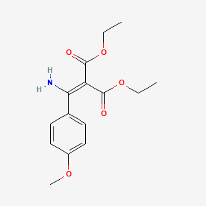 molecular formula C15H19NO5 B12551550 Diethyl [amino(4-methoxyphenyl)methylidene]propanedioate CAS No. 142892-71-5