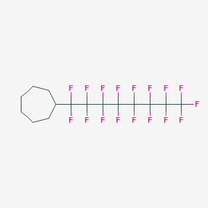 molecular formula C15H13F17 B12551556 (Heptadecafluorooctyl)cycloheptane CAS No. 172369-52-7