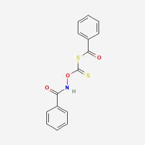 molecular formula C15H11NO3S2 B12551570 S-[(Benzamidooxy)carbonothioyl] benzenecarbothioate CAS No. 189514-24-7