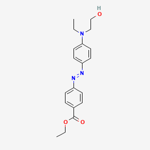 molecular formula C19H23N3O3 B12551578 Ethyl 4-[(E)-{4-[ethyl(2-hydroxyethyl)amino]phenyl}diazenyl]benzoate CAS No. 143057-12-9