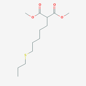 molecular formula C13H24O4S B12551655 Dimethyl [5-(propylsulfanyl)pentyl]propanedioate CAS No. 144703-17-3