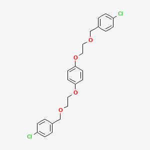 molecular formula C24H24Cl2O4 B12551710 1,1'-[1,4-Phenylenebis(oxyethane-2,1-diyloxymethylene)]bis(4-chlorobenzene) CAS No. 143897-20-5