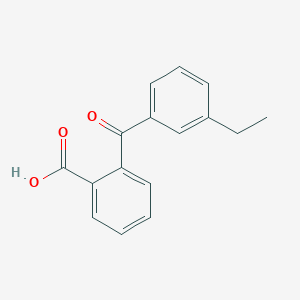 molecular formula C16H14O3 B12551737 Benzoic acid, 2-(3-ethylbenzoyl)- CAS No. 142354-70-9
