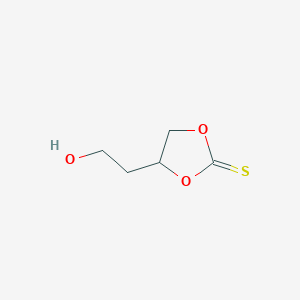 molecular formula C5H8O3S B12551771 1,3-Dioxolane-2-thione, 4-(2-hydroxyethyl)- CAS No. 189280-29-3
