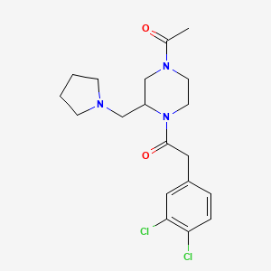1-(4-Acetyl-2-pyrrolidin-1-ylmethyl-piperazin-1-yl)-2-(3,4-dichloro-phenyl)-ethanone