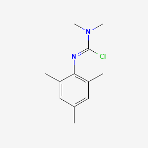 molecular formula C12H17ClN2 B12551811 N,N-dimethyl-N'-(2,4,6-trimethylphenyl)carbamimidoyl chloride CAS No. 144501-31-5