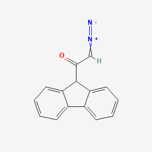 molecular formula C15H10N2O B12551814 2-Diazonio-1-(9H-fluoren-9-yl)ethen-1-olate CAS No. 143660-82-6