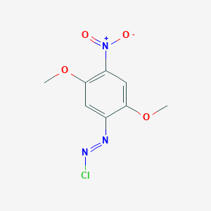 molecular formula C8H8ClN3O4 B12551815 (E)-1-Chloro-2-(2,5-dimethoxy-4-nitrophenyl)diazene CAS No. 170020-58-3