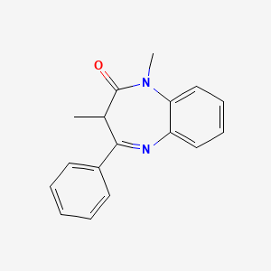 molecular formula C17H16N2O B12551816 1,3-Dimethyl-4-phenyl-1,3-dihydro-2H-1,5-benzodiazepin-2-one CAS No. 143206-49-9