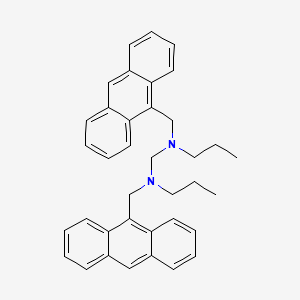 molecular formula C37H38N2 B12551839 N,N'-Bis[(anthracen-9-yl)methyl]-N,N'-dipropylmethanediamine CAS No. 828930-78-5
