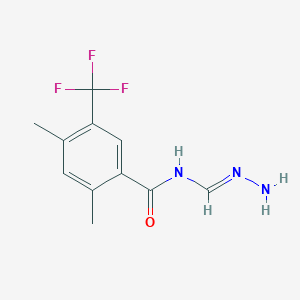 molecular formula C11H12F3N3O B12551849 N-[(E)-hydrazinylidenemethyl]-2,4-dimethyl-5-(trifluoromethyl)benzamide 