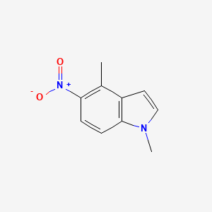molecular formula C10H10N2O2 B12551868 1H-Indole, 1,4-dimethyl-5-nitro- CAS No. 143797-99-3