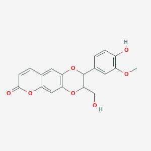 2-(4-hydroxy-3-methoxyphenyl)-3-(hydroxymethyl)-2,3-dihydro-7H-pyrano[2,3-g][1,4]benzodioxin-7-one